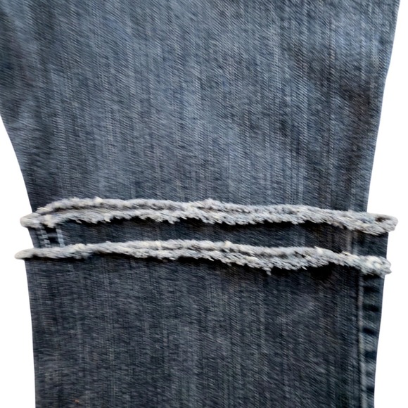 Canyon River Blues Size 12 Bootcut Jeans Medium Wash Raw Hem Stretch Classic - Picture 7 of 12